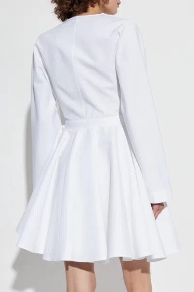 Alaïa Asym Belt Dress In Poplin