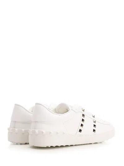 Valentino Garavani Valentino Rockstud Untitled Leather Sneaker In White