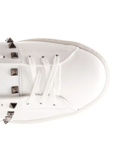 Valentino Garavani Valentino Rockstud Untitled Leather Sneaker In White