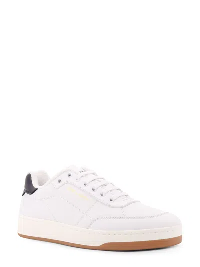 Saint Laurent White Smooth Leather Sl/61 Sneakers
