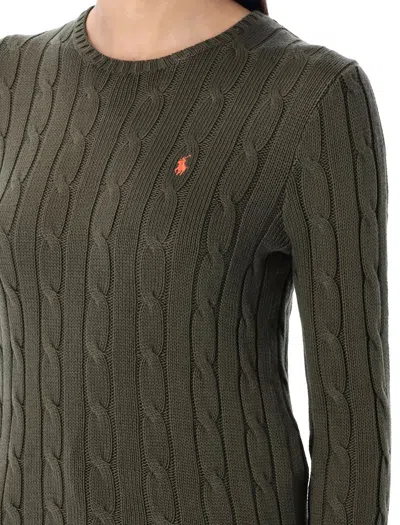 Ralph Lauren Cable Knit Logo T-shirt With Crew Neck