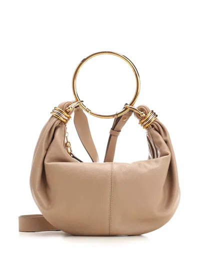 Chloé Small Bracelet Hobo Bag In Grained Leather