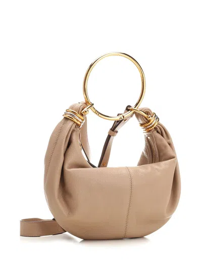 Chloé Small Bracelet Hobo Bag In Grained Leather