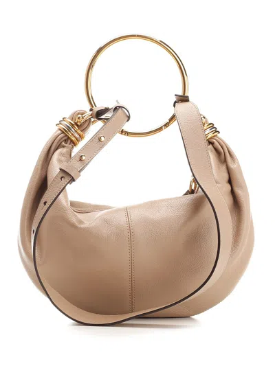 Chloé Small Bracelet Hobo Bag In Grained Leather