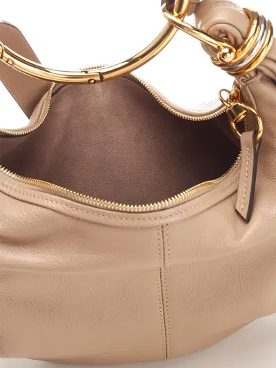 Chloé Small Bracelet Hobo Bag In Grained Leather