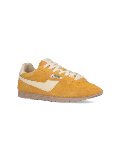 Autry Mineral Yellow Windspin Sneaker In Orange