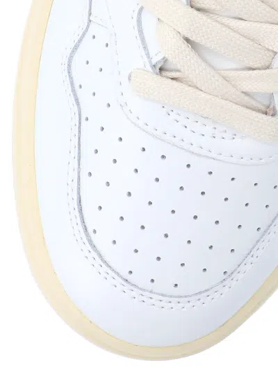 Autry Medialist' White Leather Sneakers