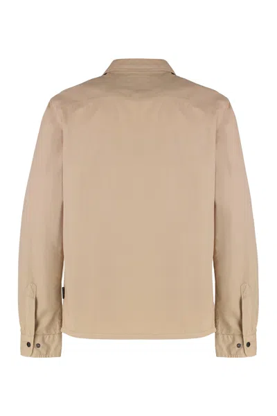 Woolrich Beige Jacket With Pockets And Zip Closure