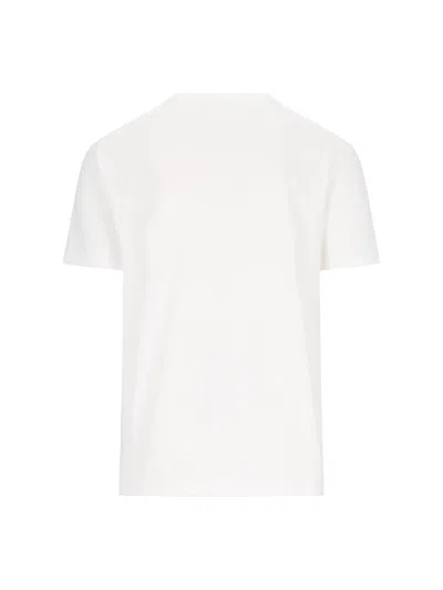 Jil Sander Men White Crewneck T-shirt With Logo Lettering On The Front In Cotton Man