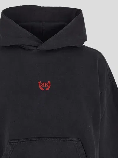 Balenciaga Logo Sweatshirt In Black