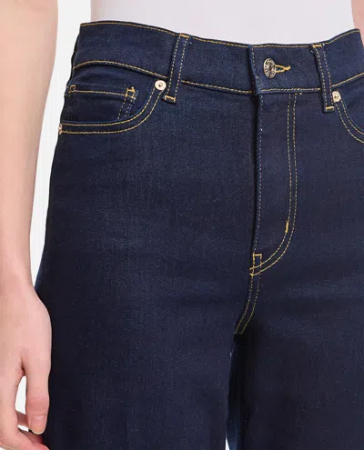 Frame Navy Blue Straight Jeans With Classic Five-pocket Design