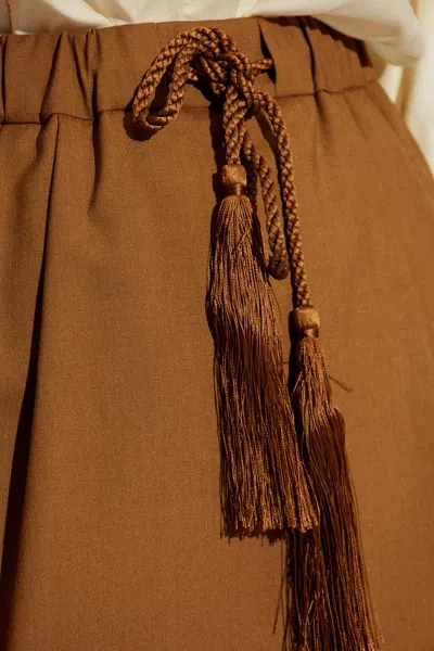 Max Mara Women's Tabarin Skirt Tobacco | Size 38 | 2511101031600014