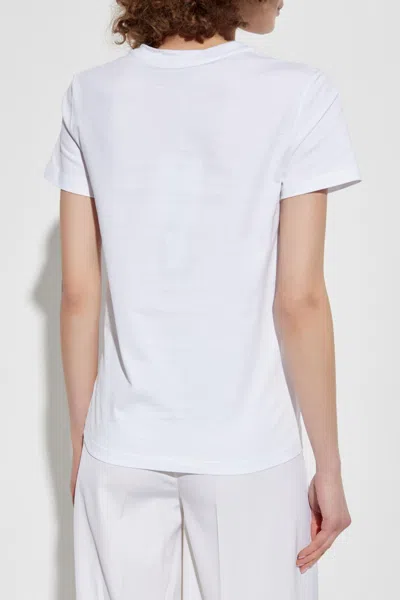 Max Mara Acacia Logo Pocket Jersey T-shirt In White