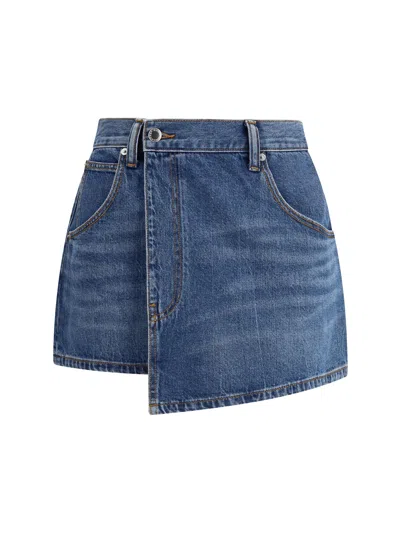 Alexander Wang Mini Skirt In Blue