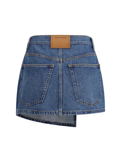 Alexander Wang Mini Skirt In Blue