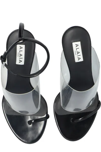 Alaïa Alaia Black Sandal With Transparent Band