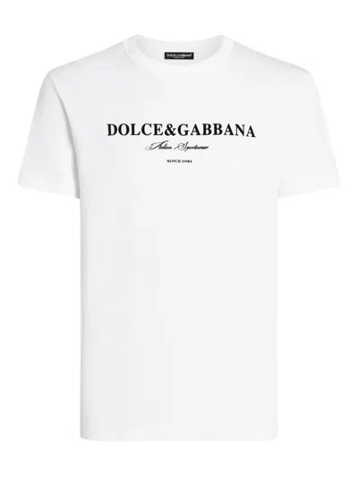 Dolce & Gabbana Cotton T-shirt With Print In White