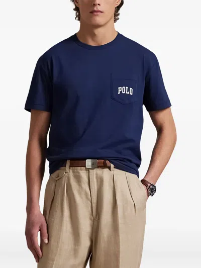Polo Ralph Lauren Crew Neck Graphic Print Chest Pocket