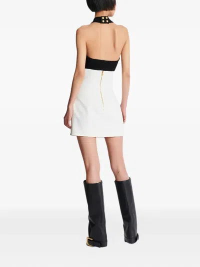 Balmain Double Crepe Tulip Skirt With Buttons