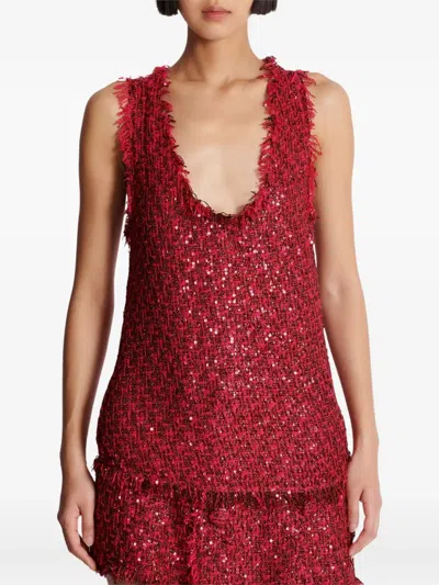Balmain Glittered Tweed Top