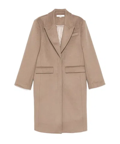 Remain Birger Christensen Brushed Coat In Brown