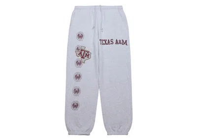 Pre-owned Travis Scott X Mitchell & Ness Texas A&m Aggies Classic Sweatpants In Heather Gray