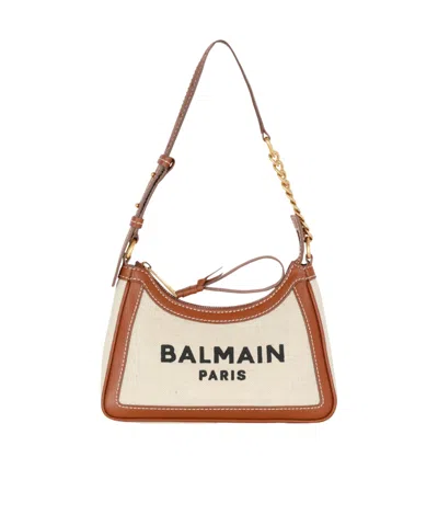 Balmain Shoulder Bag With Adjustable Strap And Chain Detail