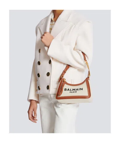 Balmain Shoulder Bag With Adjustable Strap And Chain Detail