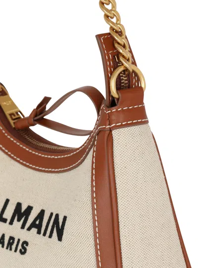 Balmain Shoulder Bag With Adjustable Strap And Chain Detail