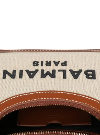 Balmain Shoulder Bag With Adjustable Strap And Chain Detail