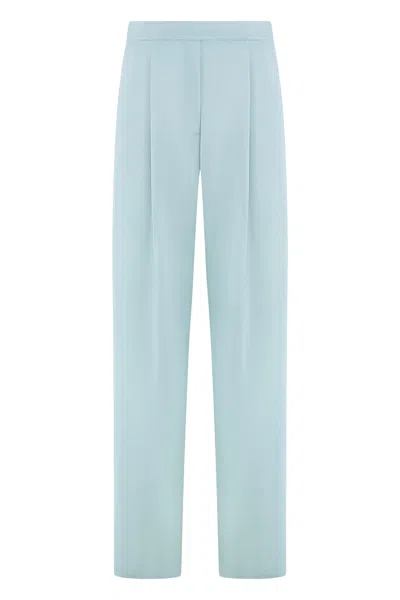Pinko Montano Viscose Trousers In Blue