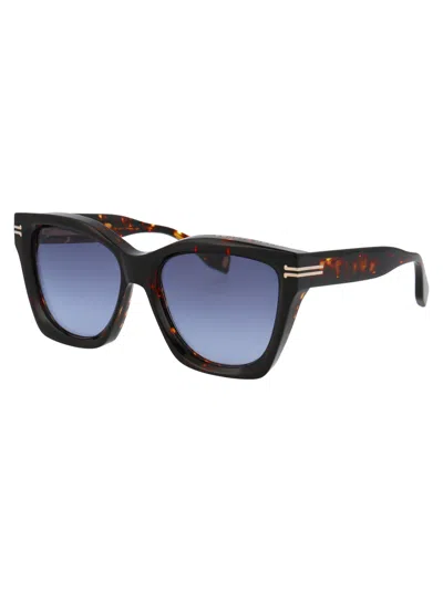 Marc Jacobs Tortoiseshell Square-frame Sunglasses In Blue