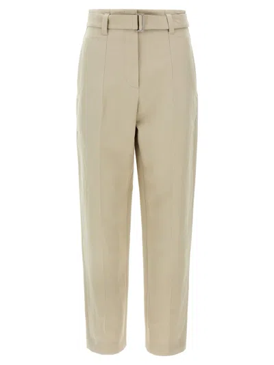 Brunello Cucinelli Beige Pants With Monil Detail On The Loop And Pences