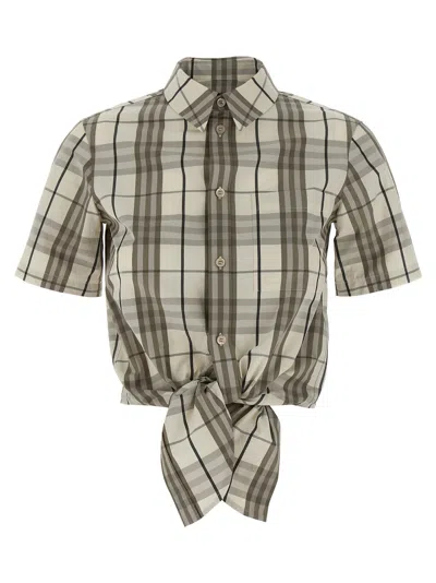 Burberry Camicia In Popeline Ricamato  Donna