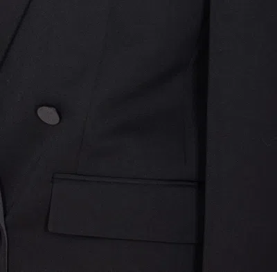 Saint Laurent Double Breasted Button Jacket In Black