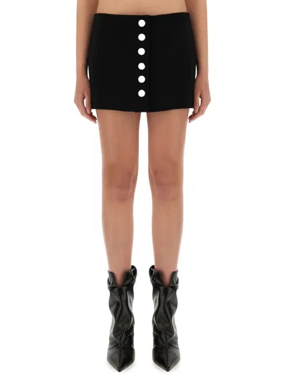 Khaite Jaxon Button-front Crepe Mini Skirt