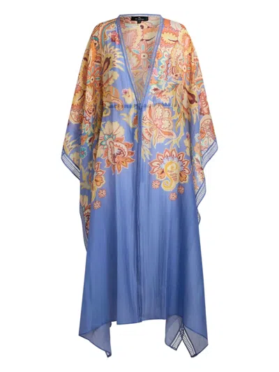 Etro Printed Cotton And Silk Beach Cover-up