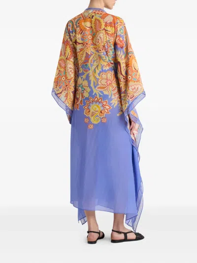 Etro Printed Cotton And Silk Beach Cover-up