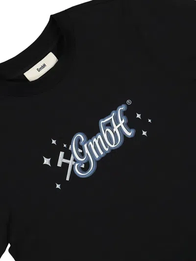 Gmbh Logo-print Cropped T-shirt In Black