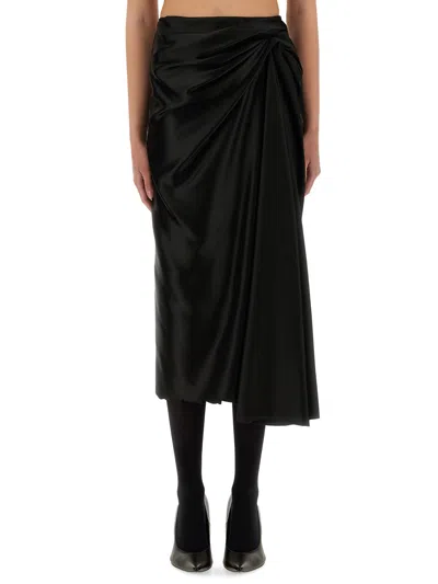 Balenciaga Draped Skirt In Black