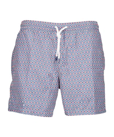 Fedeli Madeira Airport Stamp Shorts In Blue