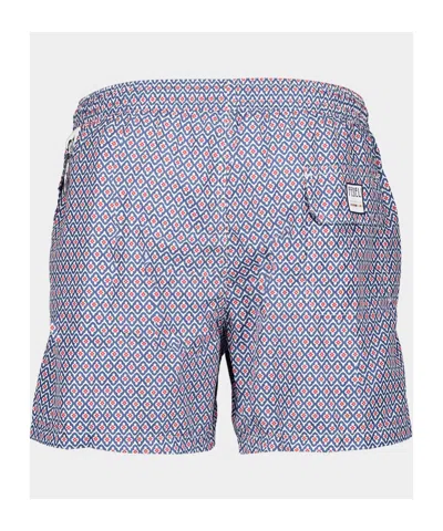 Fedeli Madeira Airport Stamp Shorts In Blue