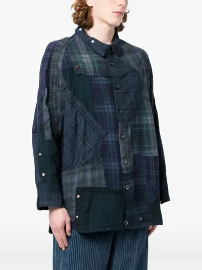 By Walid Patchwork Button-up Shirt