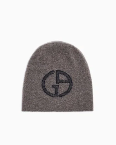 Giorgio Armani Logo-detail Cashmere Beanie