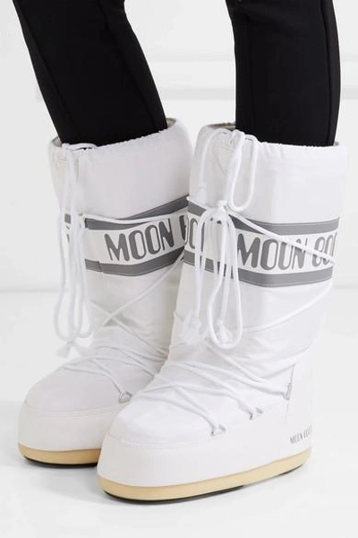 Shop Moon Boot Shell And Faux Leather Snow Boots
