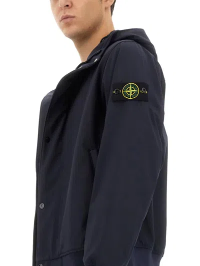 Stone Island Blue Light Soft Shell-r E. Dye Technology Jacket