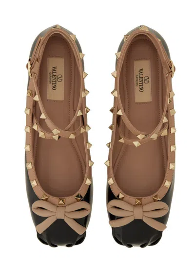 Shop Valentino Garavani Rockstud Ballerina