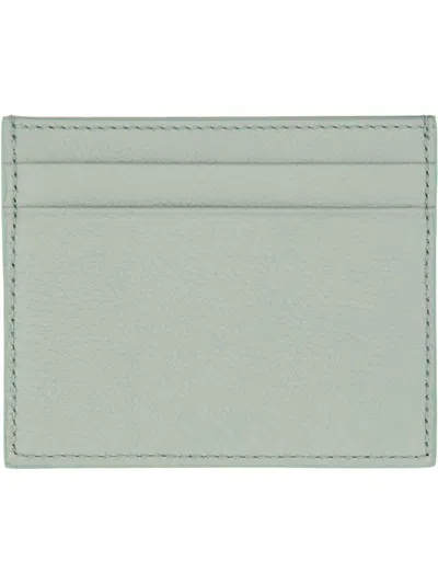 Valentino Blue Vlogo Signature Grainy Calfskin Card Holder