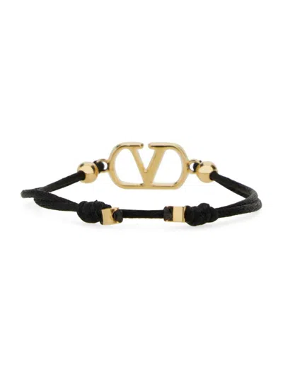 Valentino Cotton And Swarovski Crystal "vlogo Signature" Bracelet