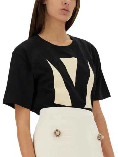 Valentino Cotton Crew Neck T-shirt Drop Shoulder